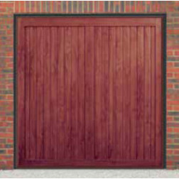 Cardale Berkeley Vertical Up & Over Rosewood Garage Door (Woodgrain)