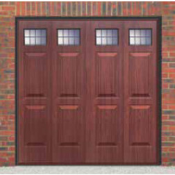 Cardale Sheraton II Glazed Up & Over Rosewood Garage Door